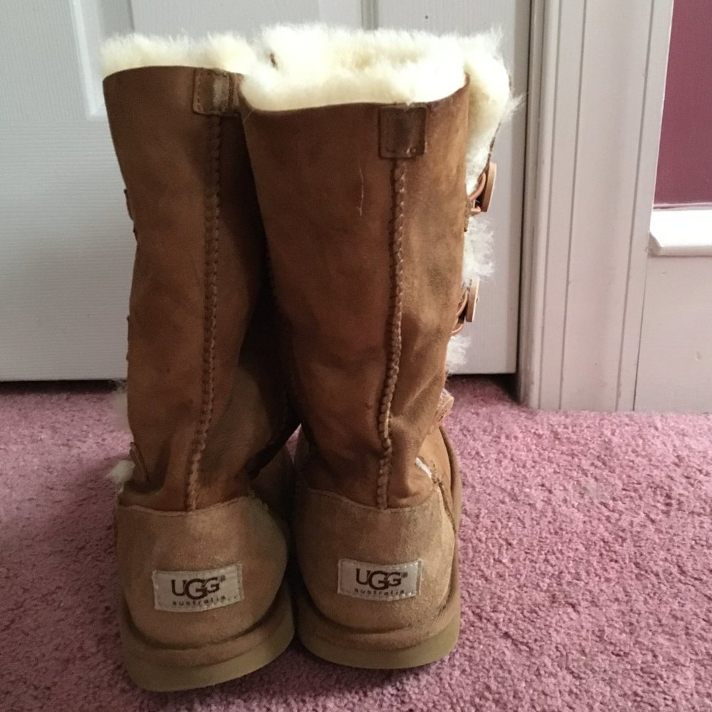Uggs Bailey Button Chestnut Boots - image 2